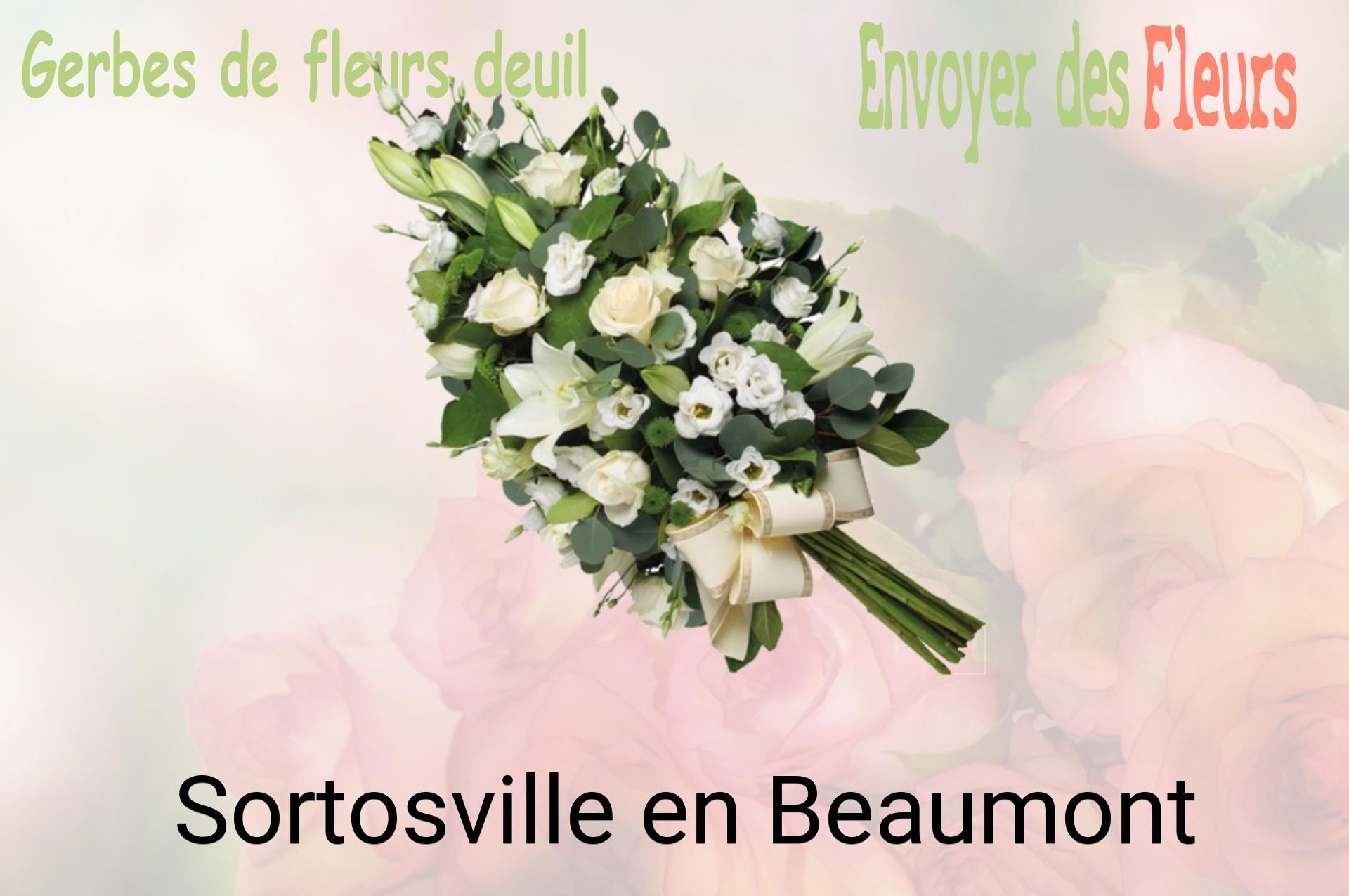Gerbe de fleurs de deuil livrée à Sortosville-en-Beaumont